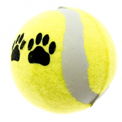 Мяч теннисный Лапки 6,3 см, желтый.Чистый котик