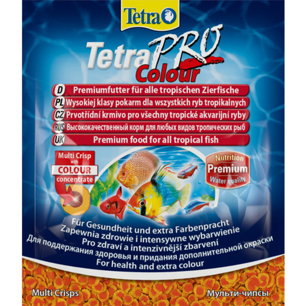 TETRA Pro Color Crisps 12г чипсы основной корм с каротиноид.