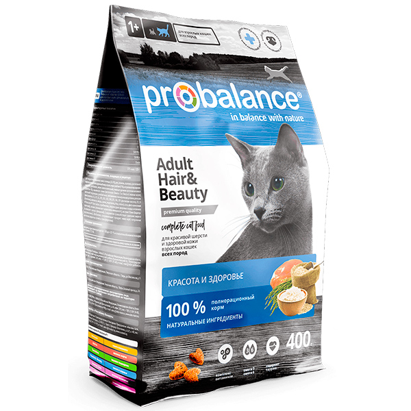 ProBalance корм сух.д/кошек 400г Hair&Beauty