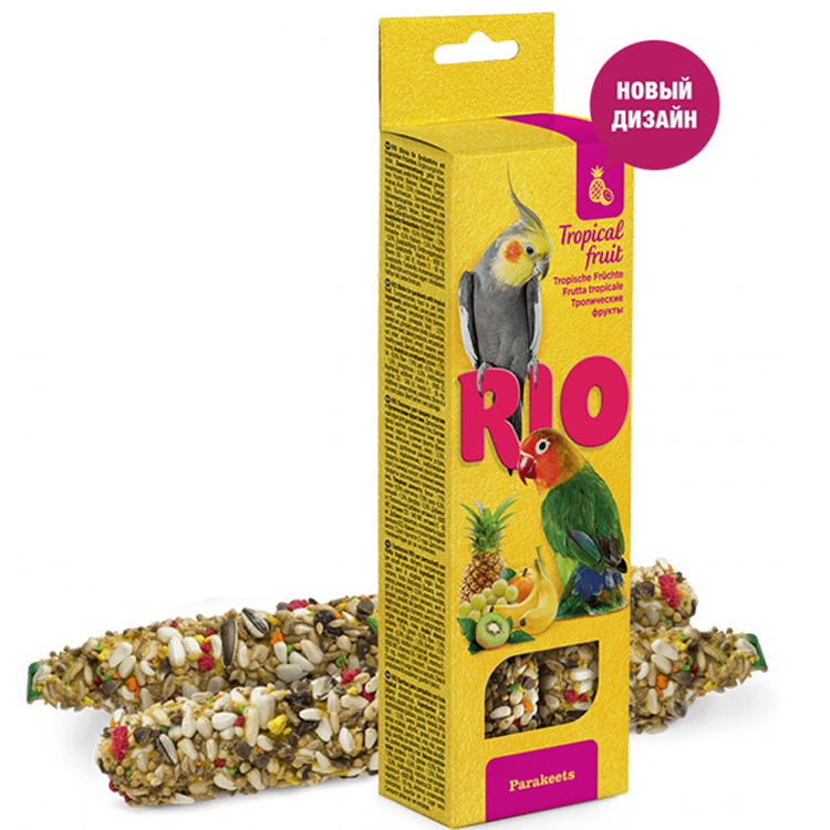 Рио Палочки д/средн.попугаев с тропическими фруктами 2шт*75г
