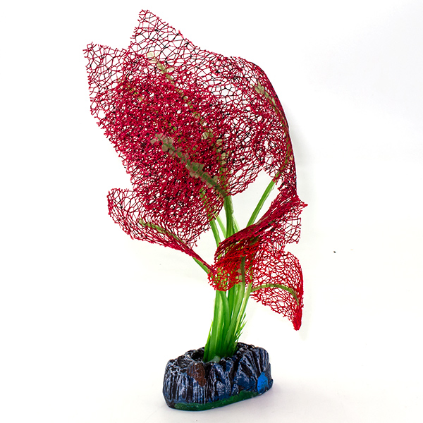 Растение аквариумное шелк.20см красное 2075
