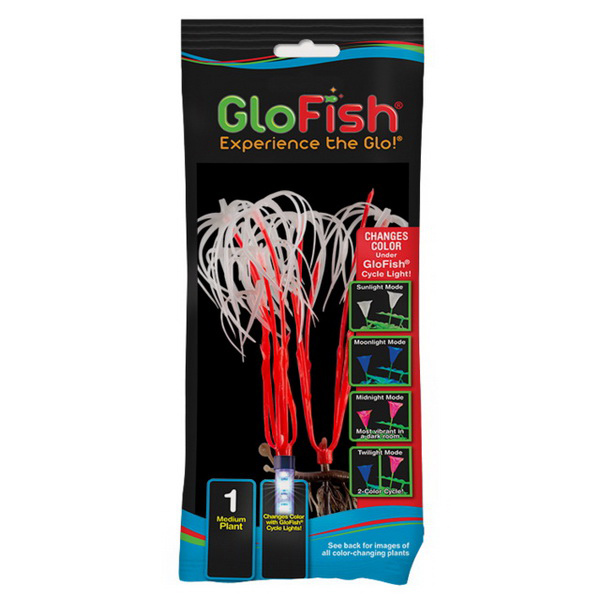 Растение флуоресцирующее GloFish М 21см оранжевое