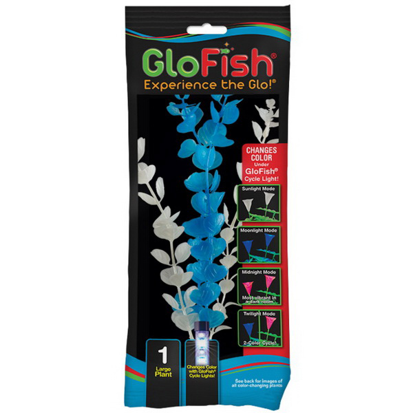 Растение флуоресцирующее GloFish L 29см синее