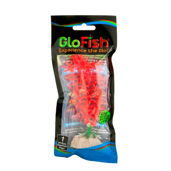 Растение флуоресцирующее GloFish М 15см оранжевое