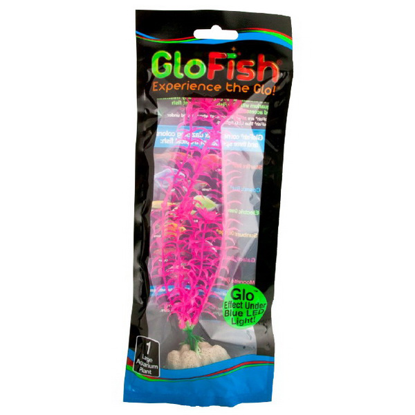 Растение флуоресцирующее GloFish L 20см розовое