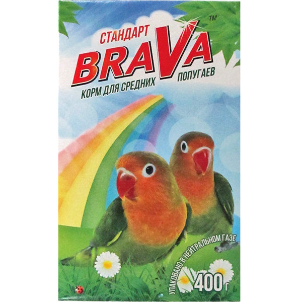 БРАВА д/средних попугаев 400 г