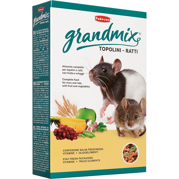 Падован GRANDMIX TOPOLINE E RATTI 400г комплексный/основной д/взрослых мышей и крыс