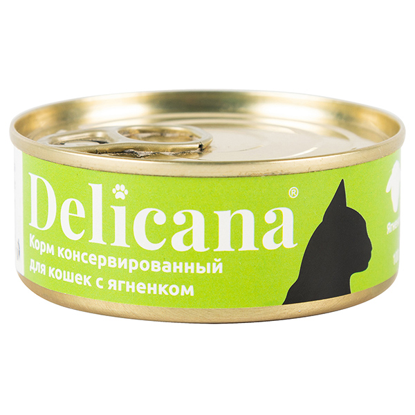 Delicana консервы.д/кошек 100 г с ягненком