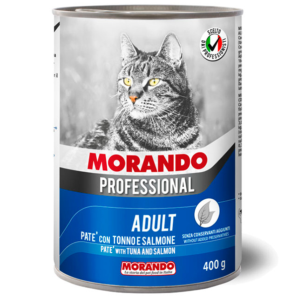 Morando Professional конс.корм для кошек паштет с Тунцом и Лососем, 400г, жб