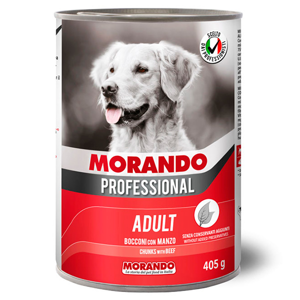 Morando Professional конс.корм для собак с кусочками Говядины, 405г, жб