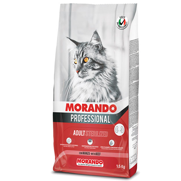 Morando Professional Gatto сухой корм для стерилизованных кошек с говядиной, 1,5 кг
