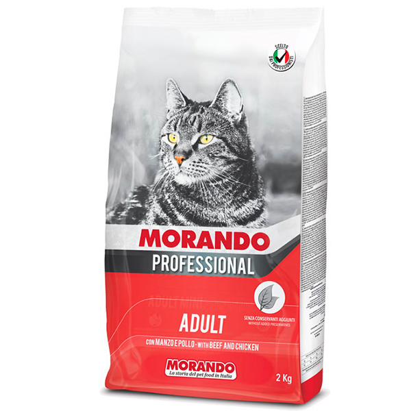 Morando Professional Gatto сухой корм для взрослых кошек с говядиной и курицей, 2 кг