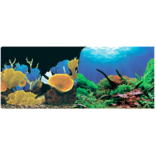 Фон двухсторонний 9096/9097 30*60см Морские кораллы/Подводный мир