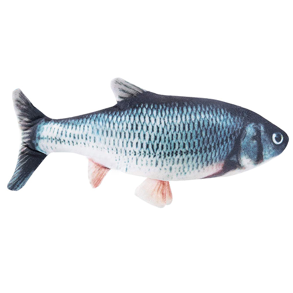 PerseiLine Интерактивная игрушка д/кош с аккум. Рыбка Плотва 28*11см.