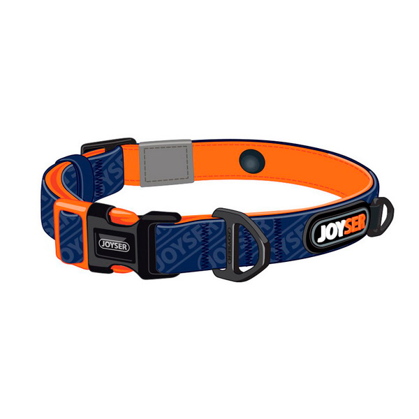 GiGwi  Ошейник JOYSER Walk Base Collar M синий с оранжевым (28-34cм)