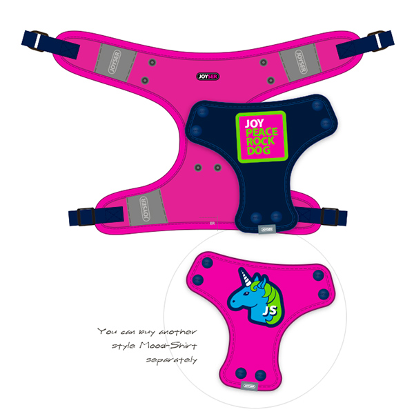 GiGwi Мягкая шлейка для собак JOYSER Walk Mood Harness S розовая (шея 37, грудь 36-42 см)
