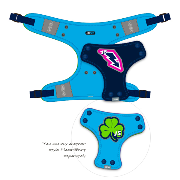 GiGwi Мягкая шлейка для собак JOYSER Walk Mood Harness L голубая (шея 56, грудь 59-71 см)