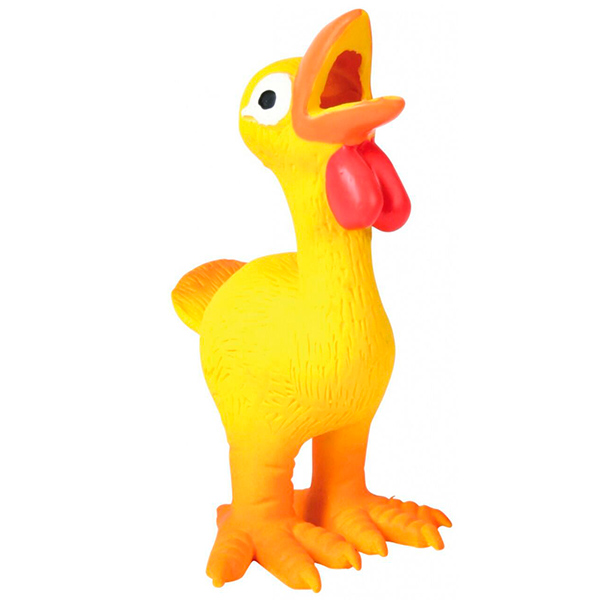 Игрушка д/собак Индюк желтый с пищалкой,латекс 14 см.(N1)