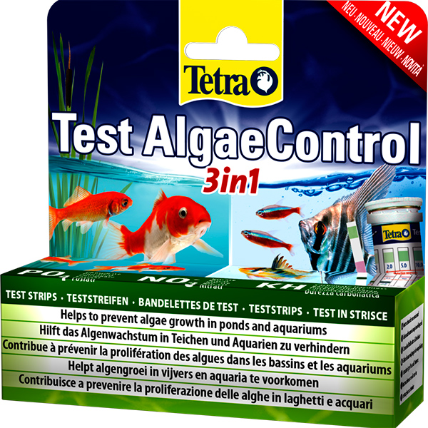 TETRA Тест AlgaeControl набор 3 в1 PO4/NO3/KH ( 25 полосок )