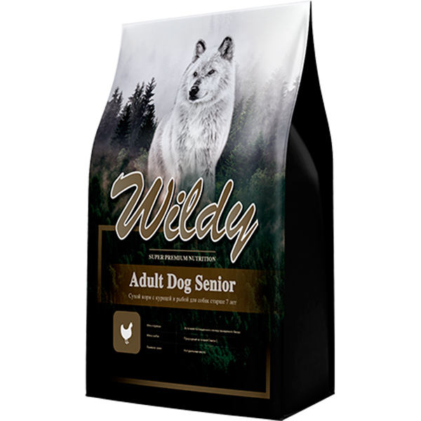 Wildy Adult DOG Senior сух.д/собак старше 7 лет 15кг. с курицей и рыбой