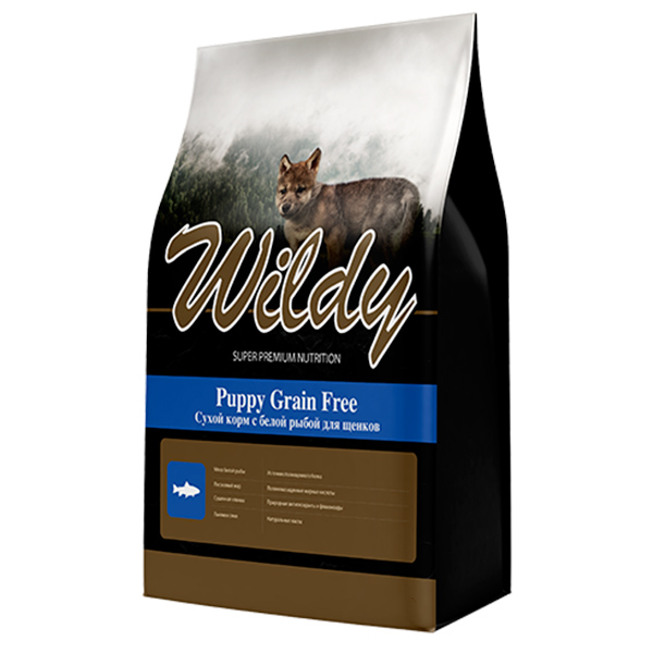 Wildy Puppy Grain Free сух.д/щенков 15кг. с белой рыбой