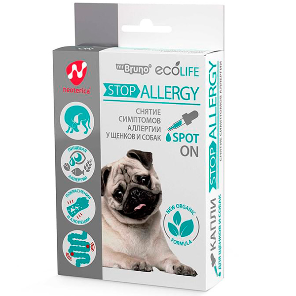 Мистер Бруно Капли Stop Allergy для собак 10 мл