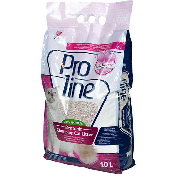 ProLine наполнитель для кошачьих туалетов, с ароматом детской присыпки 10 л