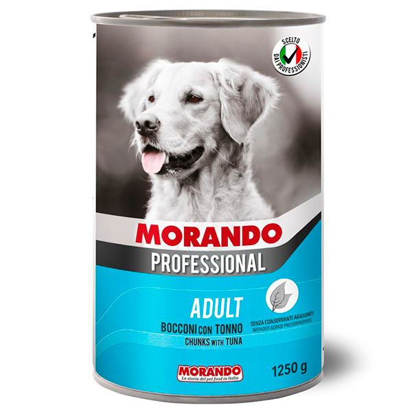 Morando Professional конс.корм для собак кусочки в соусе с Тунцом 1,25 кг ж/б