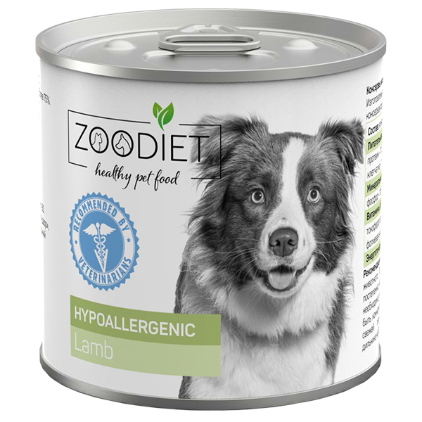 Zoodiet консервы 240г для собак Ягнятина (гипоаллергенно)