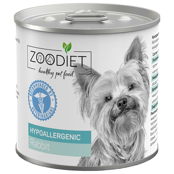 Zoodiet консервы 240г для собак Кролик (гипоаллергенно)