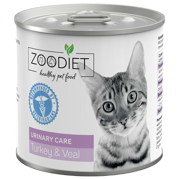 Zoodiet консервы 240г для кошек С индейкой и телятиной (здоровье мочевыводящих путей)