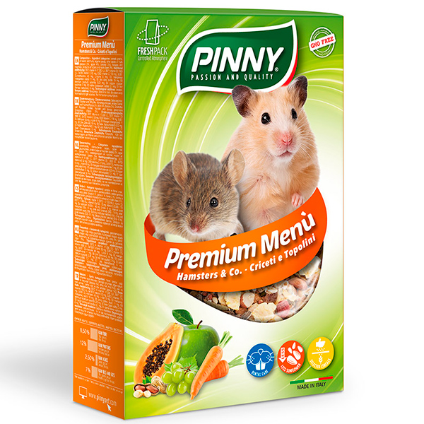 PINNY PM д/хомяков и мышей полнорационый корм 0.3кг с фруктами (уп12)