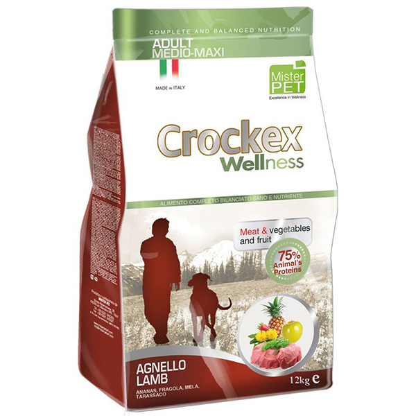 CROCKEX сухой д/собак средних и крупных пород ягненок/рис 12 кг