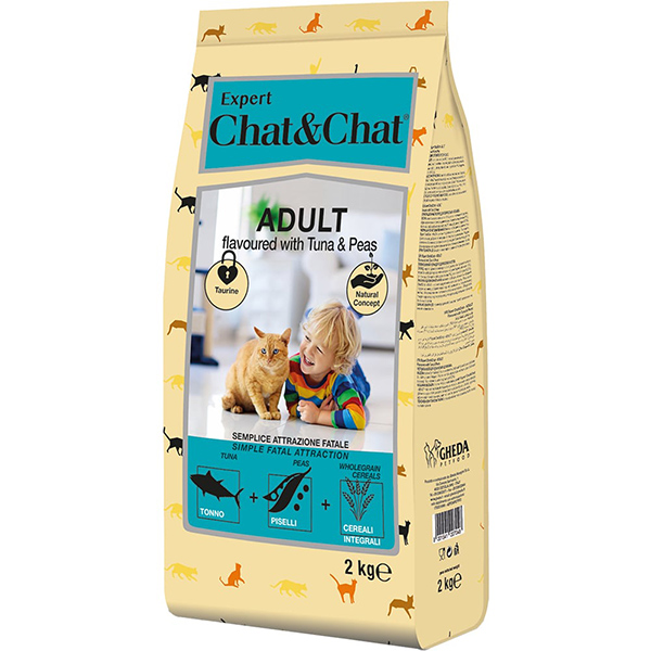 Chat & Chat Expert Premium сухой корм д/кошек 2 кг со вкусом тунца и горохом
