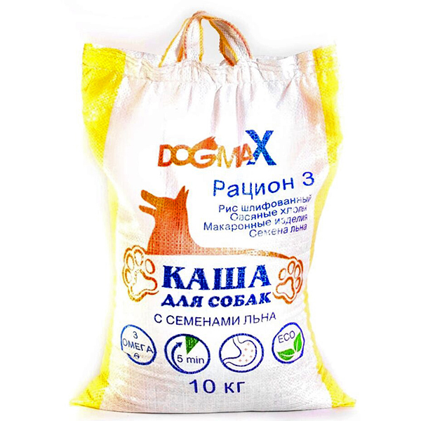 Комбикорм глазов. Каша для собак DOGMAX рацион 1, 1,3кг.