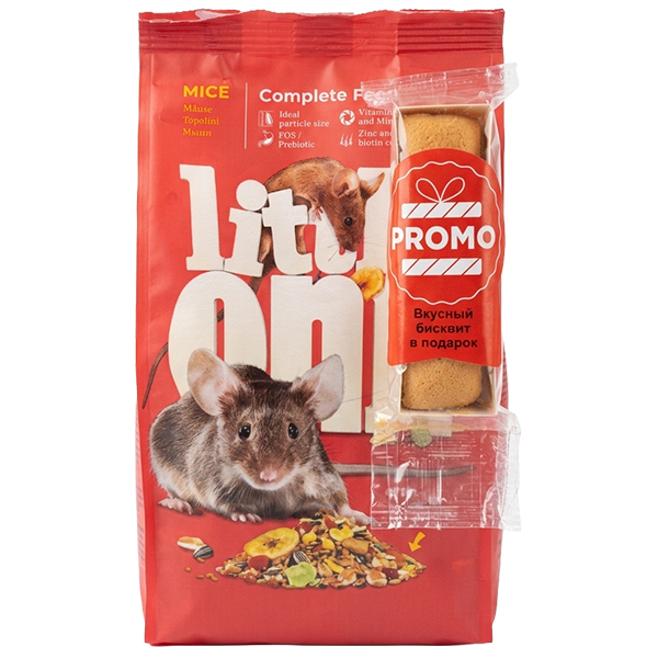 LITTLE ONE 400г д/мышей+бисквит 11г ПРОМО