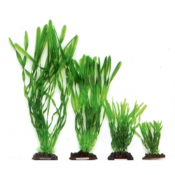 Растение пластиковое Валлиснерия спиральная 20см, зеленое