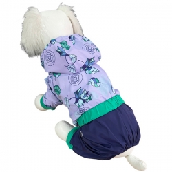 Дождевик ^Листопад^,сирень, р.16, 33х44см, Pet Fashion
