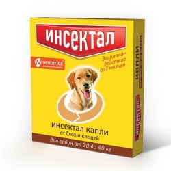ИНСЕКТАЛ капли д/собак 20-40кг от блох и клещей