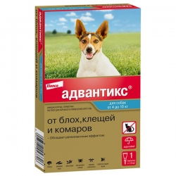 Адвантикс капли п/бл д/собак от 4 до 10кг 4пип.*1,0мл
