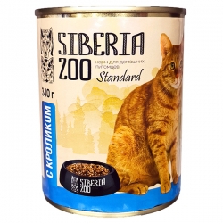 Siberia ZOO д/кошек конс. с кроликом 340г