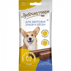 Деревенские лакомства Зубочистики Палочки жев. д/сред.пород Говядина 100гр