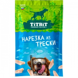 Титбит Нарезка из трески для собак 80 г