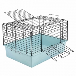 Клетка д/кроликов и мор.св. Кролик 60 №2, склад, 58*40*32,5см, бирюз-черн