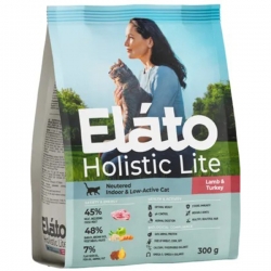 Elato Holistic Lite д/кош взр.стерил.малоактив. Ягненок/Индейка 0,3 кг