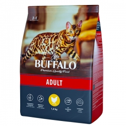 Mr.Buffalo  сухой корм д/кошек ADULT 1,8кг курица