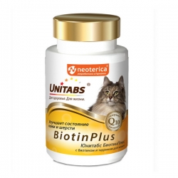 Unitabs BiotinPlus c Q д/кошек