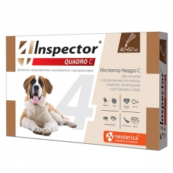 Inspector Quadro капли от вн.и внутр.параз  д/cобак от40-60кг 1 пип