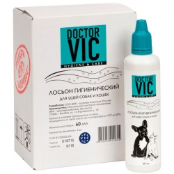 Doctor VIC Лосьон гигиенический для ушей кошек и собак, фл. 60 мл