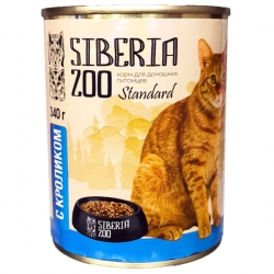 Siberia ZOO д/кошек конс. с кроликом 340г